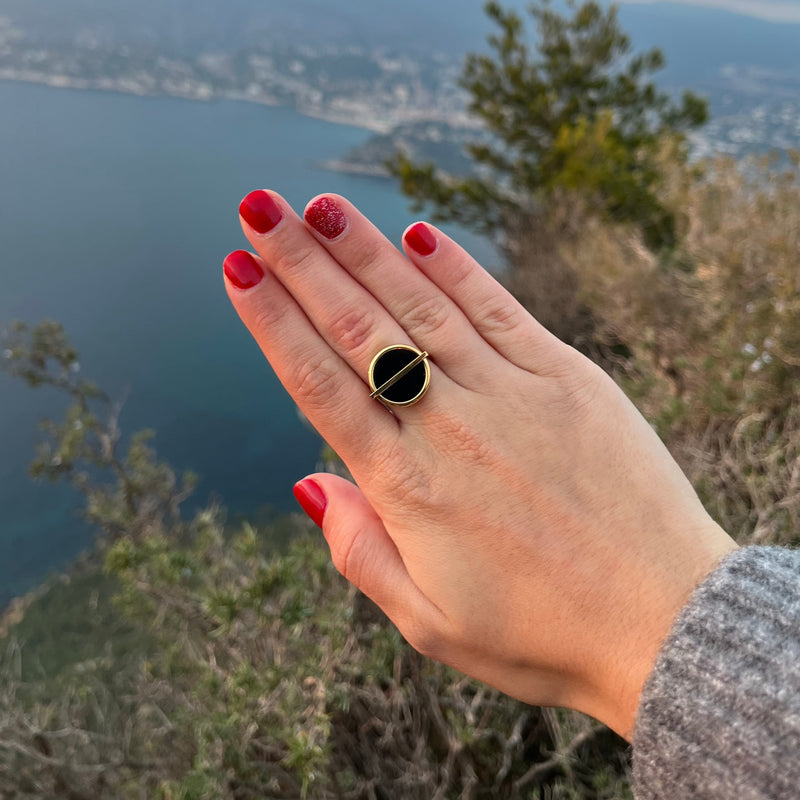 Bague "Iris" Noir